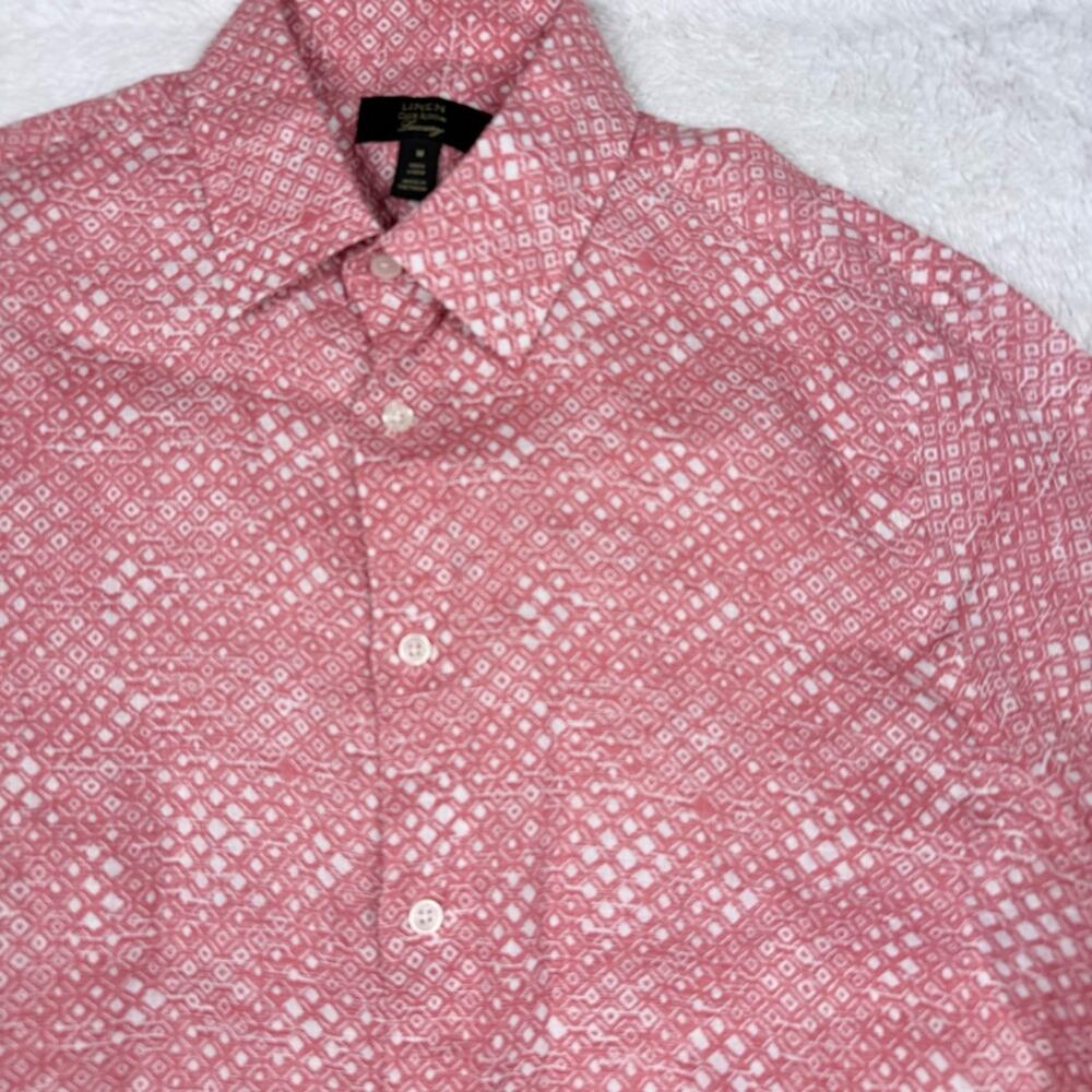 Club Room Linen Geometric Button Down Shirt NWOT - Picture 5 of 7